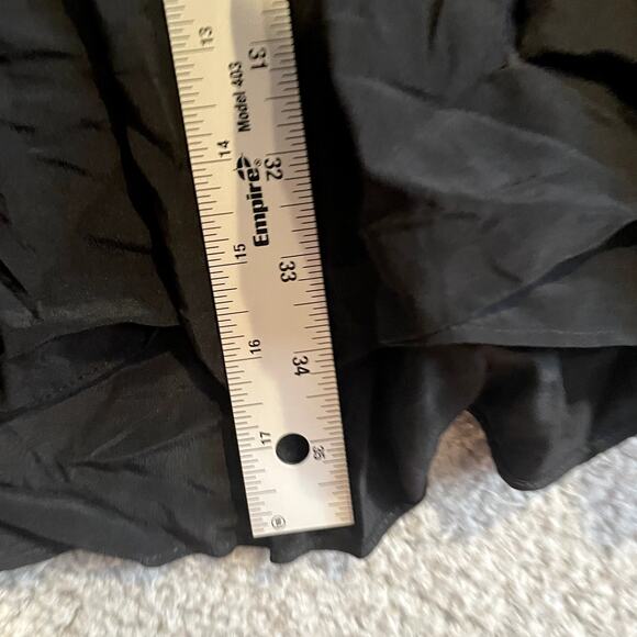 Sandro Paris Dress Womens 2 Black Short Sleeve Mini Silk Tie Neck Evening Event - Picture 5 of 12